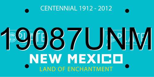 19087UNM New Mexico License Plate