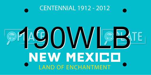 190WLB New Mexico License Plate
