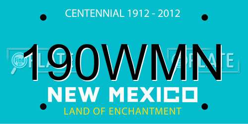 190WMN New Mexico License Plate