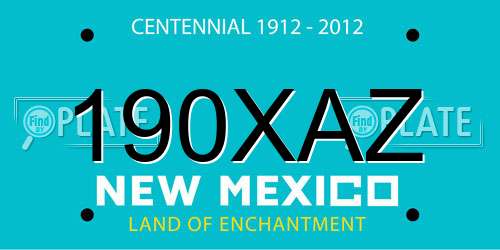190XAZ New Mexico License Plate