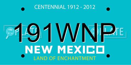 191WNP New Mexico License Plate