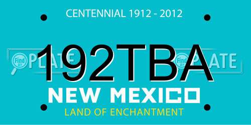 192TBA New Mexico License Plate