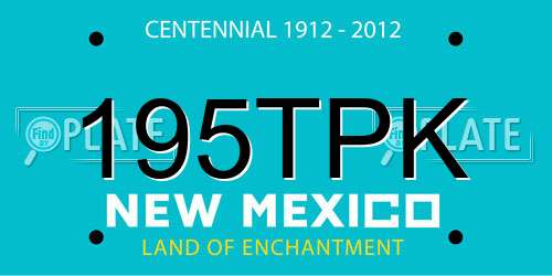 195TPK New Mexico License Plate