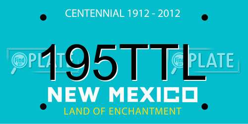 195TTL New Mexico License Plate