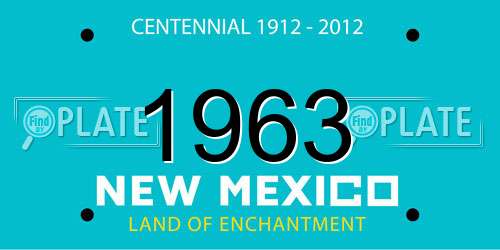 1963 New Mexico License Plate