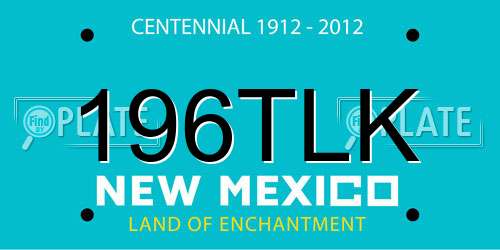 196TLK New Mexico License Plate