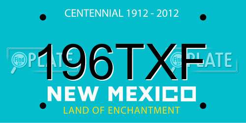 196TXF New Mexico License Plate
