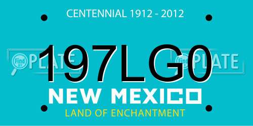 197LG0 New Mexico License Plate