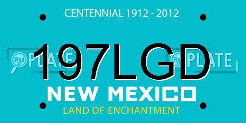 197LGD New Mexico License Plate