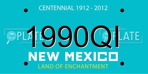 1990QI New Mexico License Plate