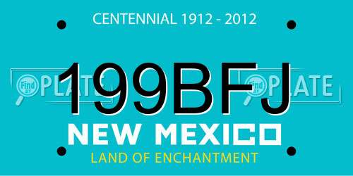199BFJ New Mexico License Plate