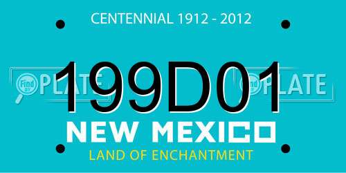 199D01 New Mexico License Plate