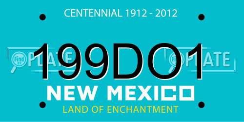 199DO1 New Mexico License Plate