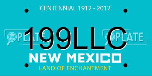 199LLC New Mexico License Plate