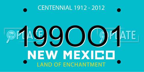 199OO1 New Mexico License Plate