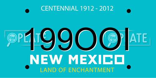 199OOI New Mexico License Plate