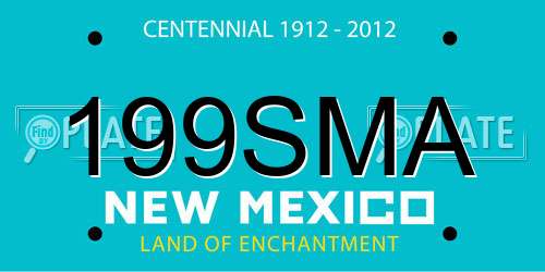 199SMA New Mexico License Plate
