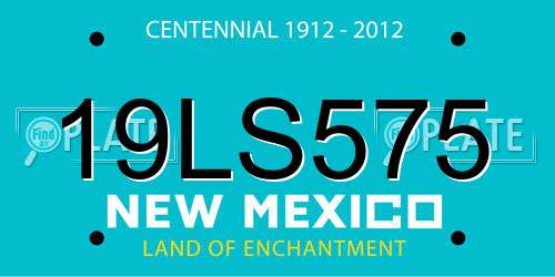 19LS575 New Mexico License Plate