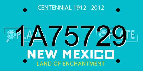 1A75729 New Mexico License Plate