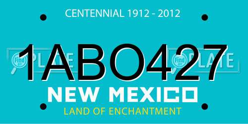 1ABO427 New Mexico License Plate