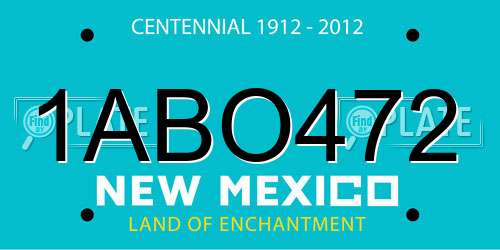 1ABO472 New Mexico License Plate