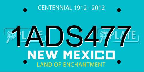 1ADS477 New Mexico License Plate