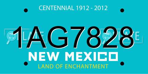 1AG7828 New Mexico License Plate