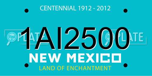 1AI2500 New Mexico License Plate