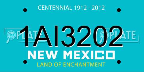 1AI3202 New Mexico License Plate