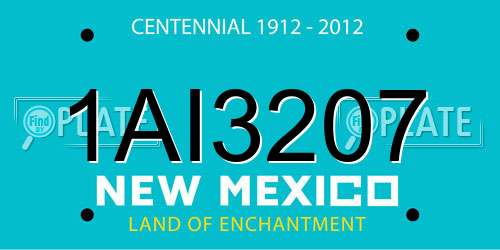 1AI3207 New Mexico License Plate