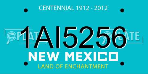 1AI5256 New Mexico License Plate