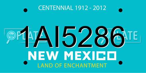 1AI5286 New Mexico License Plate