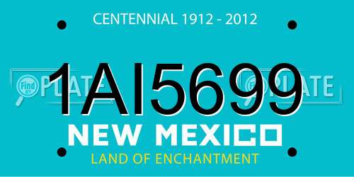 1AI5699 New Mexico License Plate