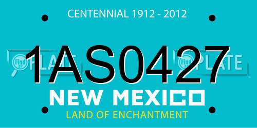1AS0427 New Mexico License Plate