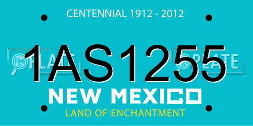 1AS1255 New Mexico License Plate