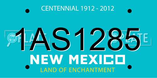 1AS1285 New Mexico License Plate
