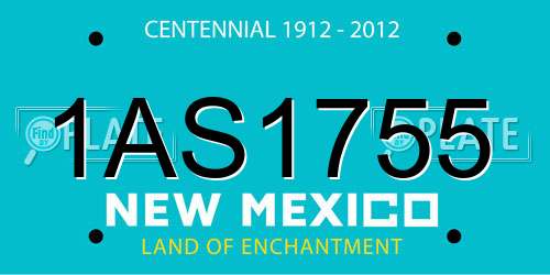 1AS1755 New Mexico License Plate