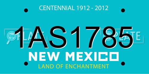 1AS1785 New Mexico License Plate