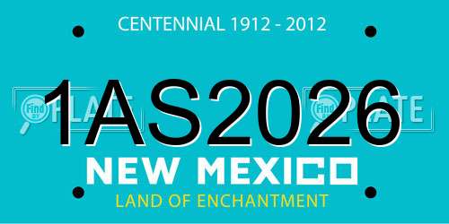 1AS2026 New Mexico License Plate