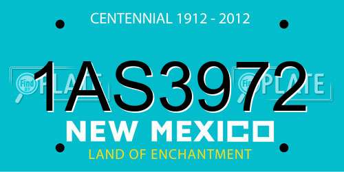 1AS3972 New Mexico License Plate