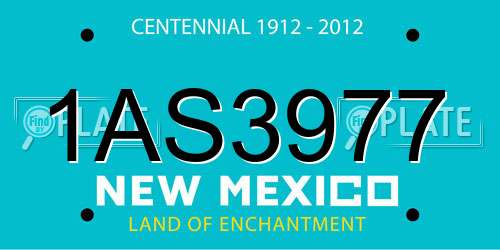 1AS3977 New Mexico License Plate