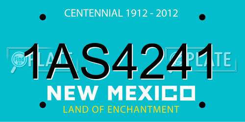 1AS4241 New Mexico License Plate