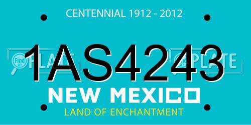 1AS4243 New Mexico License Plate