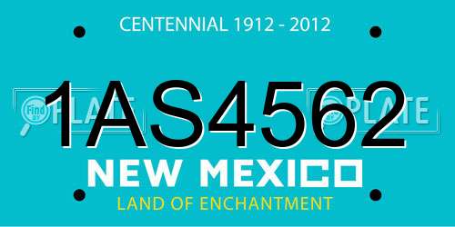 1AS4562 New Mexico License Plate