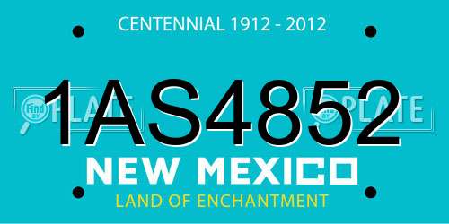 1AS4852 New Mexico License Plate