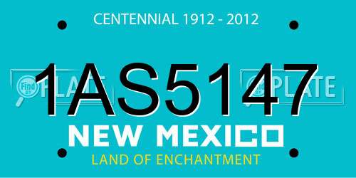 1AS5147 New Mexico License Plate