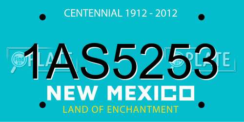 1AS5253 New Mexico License Plate