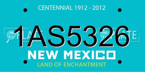 1AS5326 New Mexico License Plate
