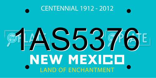 1AS5376 New Mexico License Plate