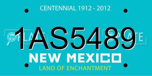 1AS5489 New Mexico License Plate